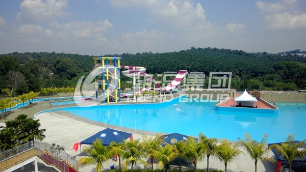 Outdoor Custom Pool Water Slides Amusement Park Boomerang Aqua Slide For 2 People for Themed Water Park
