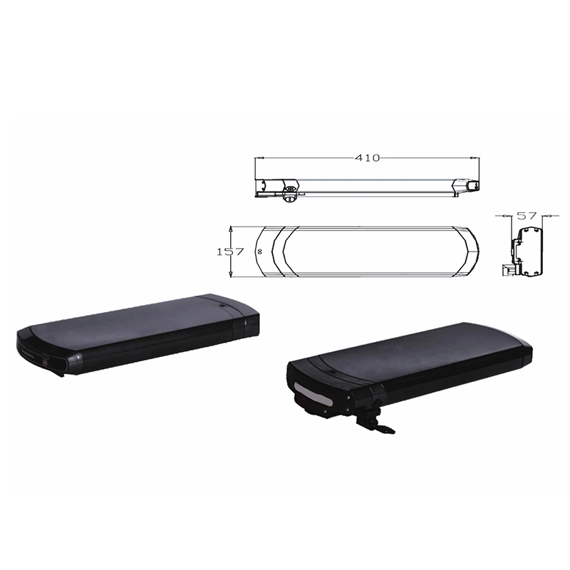 High Performance Rear Rack Battery 36V 12Ah 18650-10S4P Rechargeable E-Bike Lithium ion Battery
