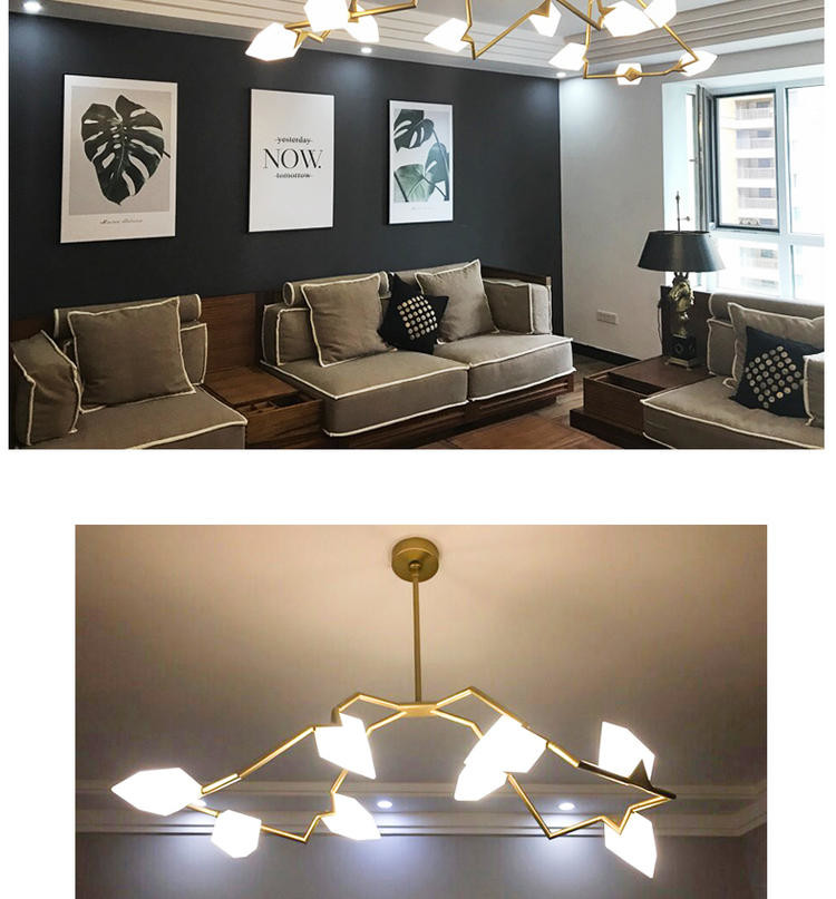 Luxurious Gold Chandeliers Peach Living Room Restaurant Indoor Decor Seed Chandelier(WH-MI-333)