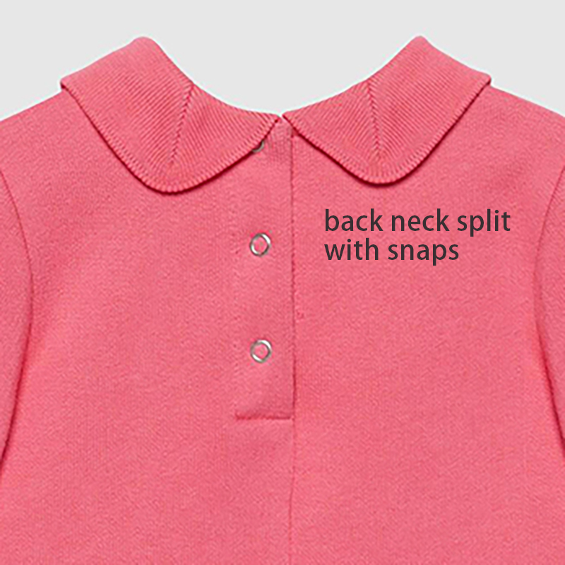 igh Quality Unisex CVC Fabric Cotton Baby Rompers Long Sleeve Solid Color Infant Clothing