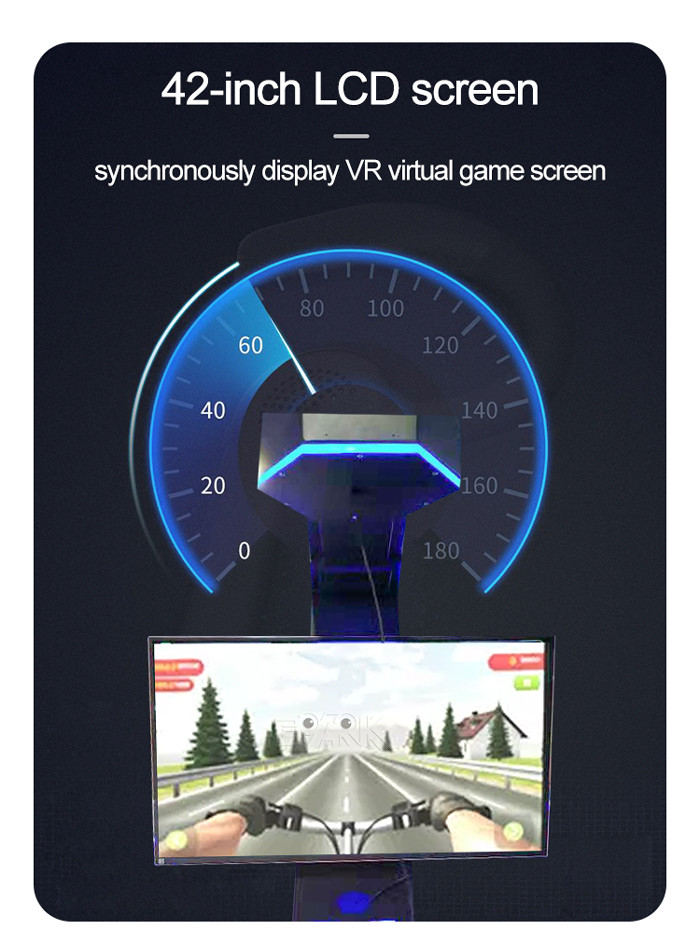 42 Inch Display Virtual Reality Game Machine VR Bicycle Racing Game Simulator