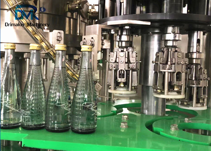 High Speed Glass Bottle Filling Machine With Aluminum Cap Sealing System