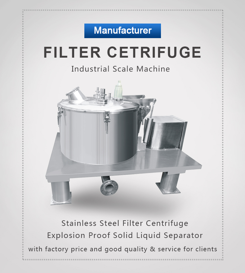 Zhonglian Essential Oil Centrifuge Plate Filter Centrifuge for salt