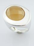 Striking Irregular Gemstone Rings In Vibrant Tourmaline Handmade Sterling Silver