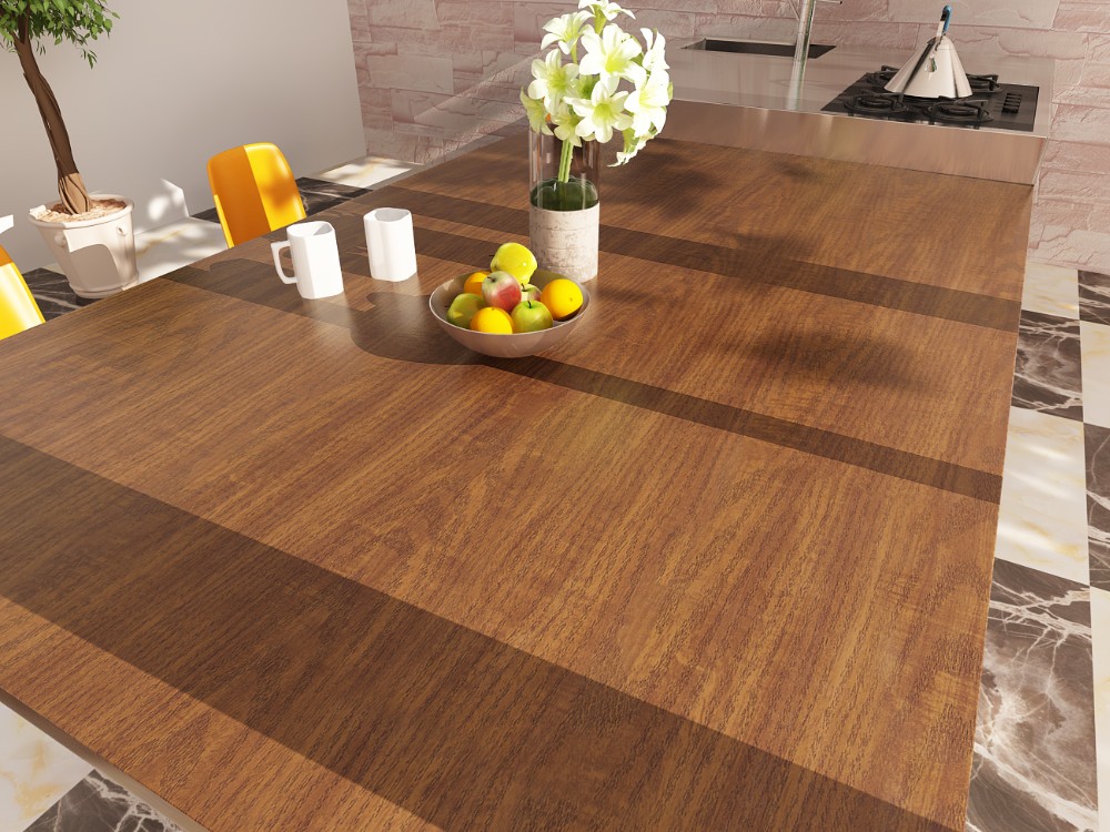 Self-Adhesive High Glossy Wood Grain Film PVC Decorative Film for Furniture Renovation