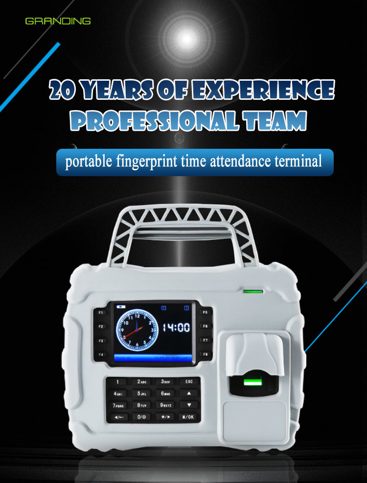 Portable Offsite Rfid Biometric Attendance System 3.5 Inch TFT Display