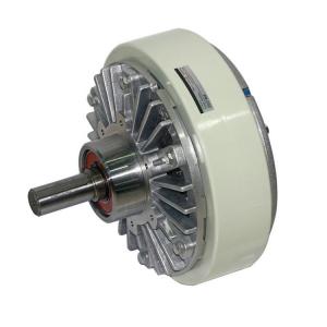 Servo motor for web guide control system with tension controller and magnetic powder brake, airshaft