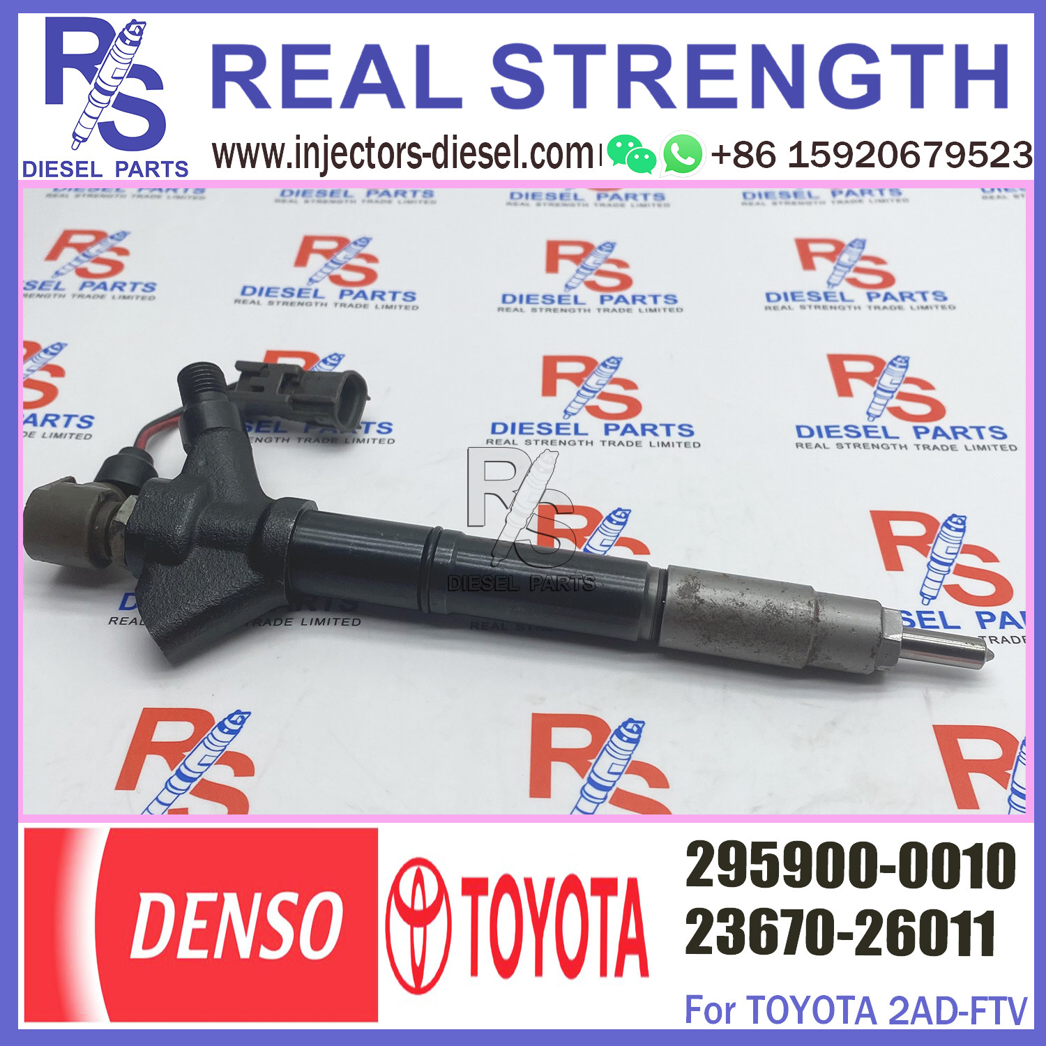 295900-0010 23670-26011 Common Rail Genuine Injector Fits 2AD-FHV Engine Lexus IS220