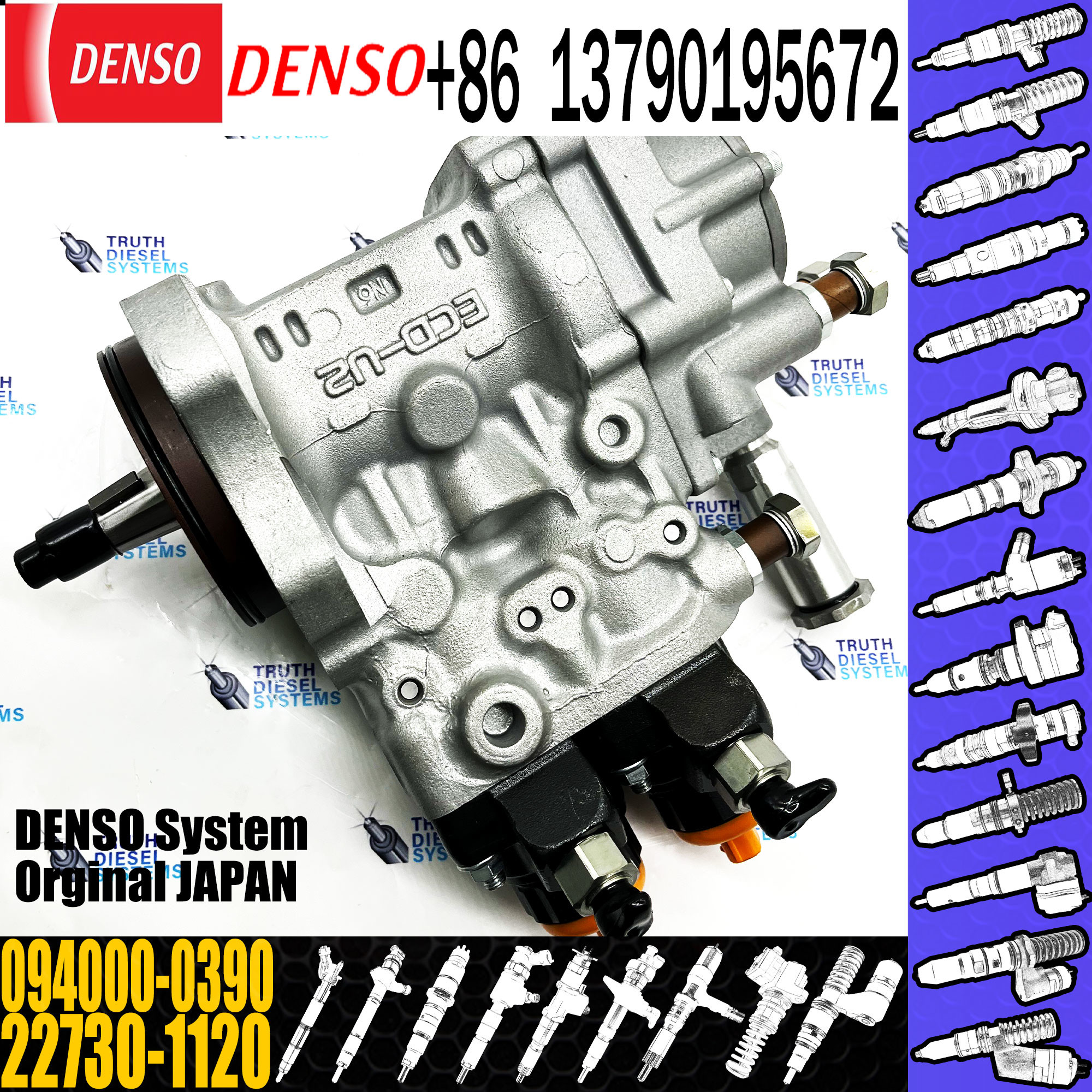 HPO fuel pump 094000-0390 094000-0391 22730-1220 094000-0392 22730-1221 fit for K13C engine