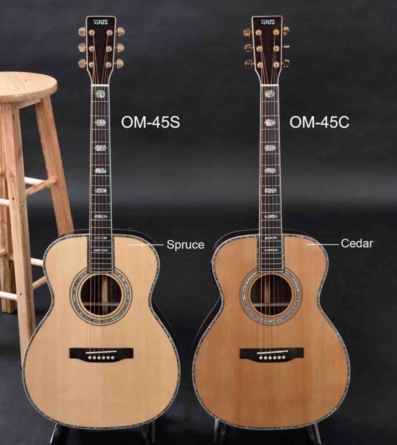 OEM custom guitar, 40 inch Acoustic Guitar,solid Spruce top, real abalone binding and ebony fingerboard
