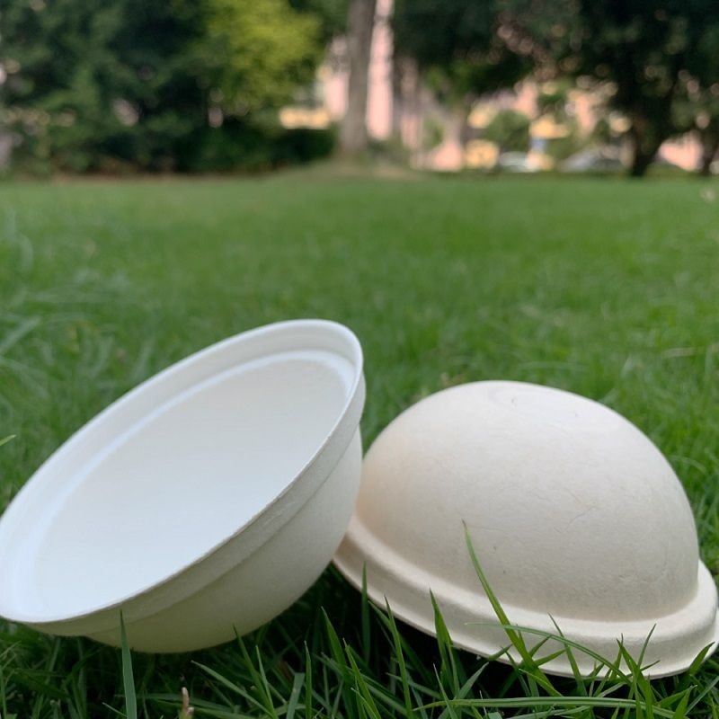 Disposable 90mm Sugarcane Dome Lids For 16 Oz Cups