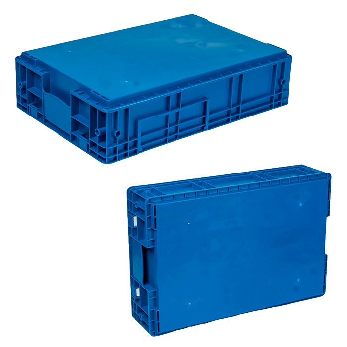 600x400mm VDA Plastic Turnover Box KLT Stackable Injection Recycle PP EUR Plastic Containers
