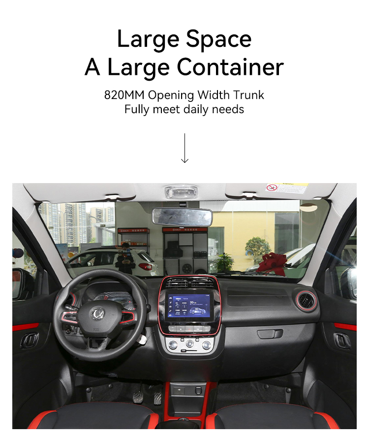 2024 Dongfeng EX Electric Vehicles For Adults 4 Wheel Electric Cars Made In 100km/h Maximum Speed 921kg Weight
