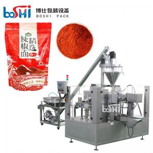 Quality PLC Automatic Chilli Powder Packing Machine , Premade Stand Up Pouch Packaging Machine for sale