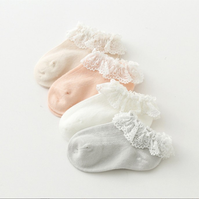 New arrival summer kids socks lace high quality organic baby socks