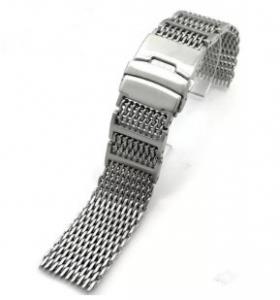 Quality Butterfly Buckle Stainless Steel Watch Band , 24mm Metal Watch Strap for sale