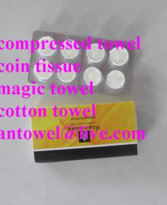 Quality hot sale maic compressed coin tissue for cleaning for sale