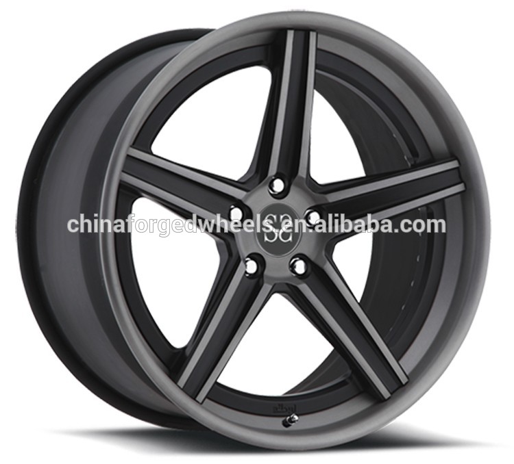 Gloss Black Customized 2-PC Forged Rims For Lexus IS/ 19 inch Alloy Car Rims