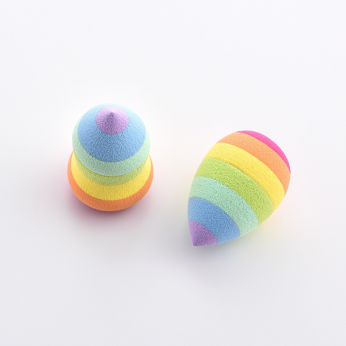 1 PCS Soft Hydrophilic Rainbow Makeup Sponge BB Cream Beauty Egg Wholesale Puff Wet Dry Dual Use Face Foundation Powder