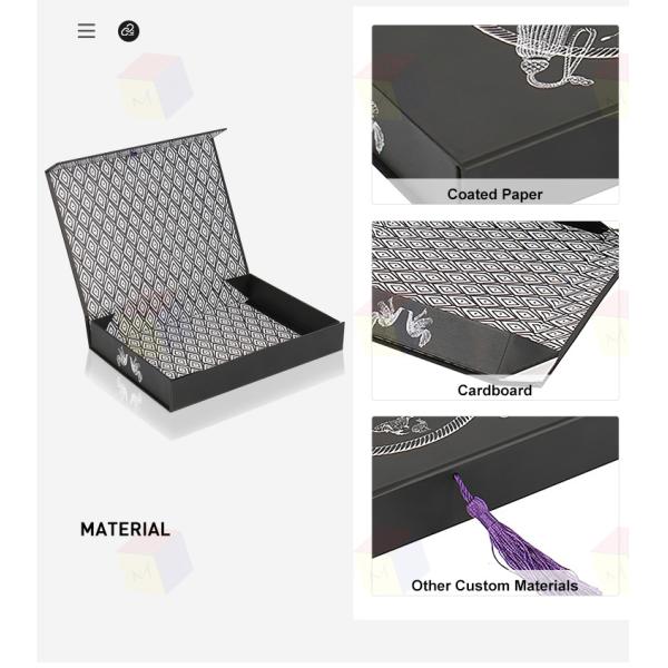 Eco Friendly Custom Logo Hard Cardboard Gift Scarf Packaging Box Magnetic Folding Design