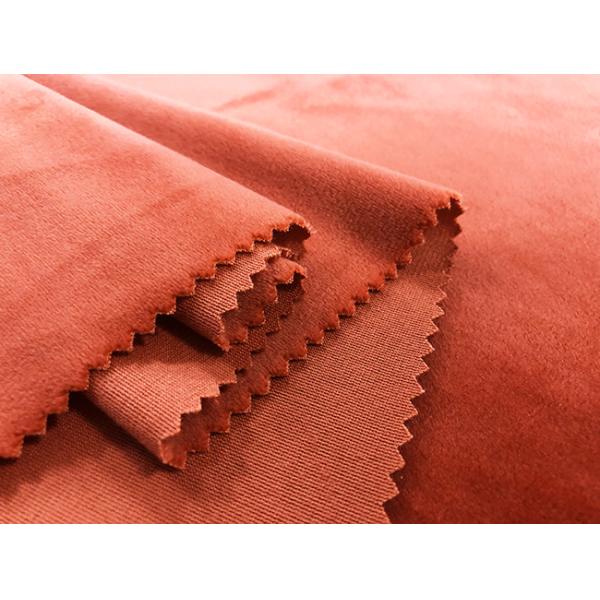 205GSM Soft Plush Toy Fabric Brick Red 100 Percent Polyester Material