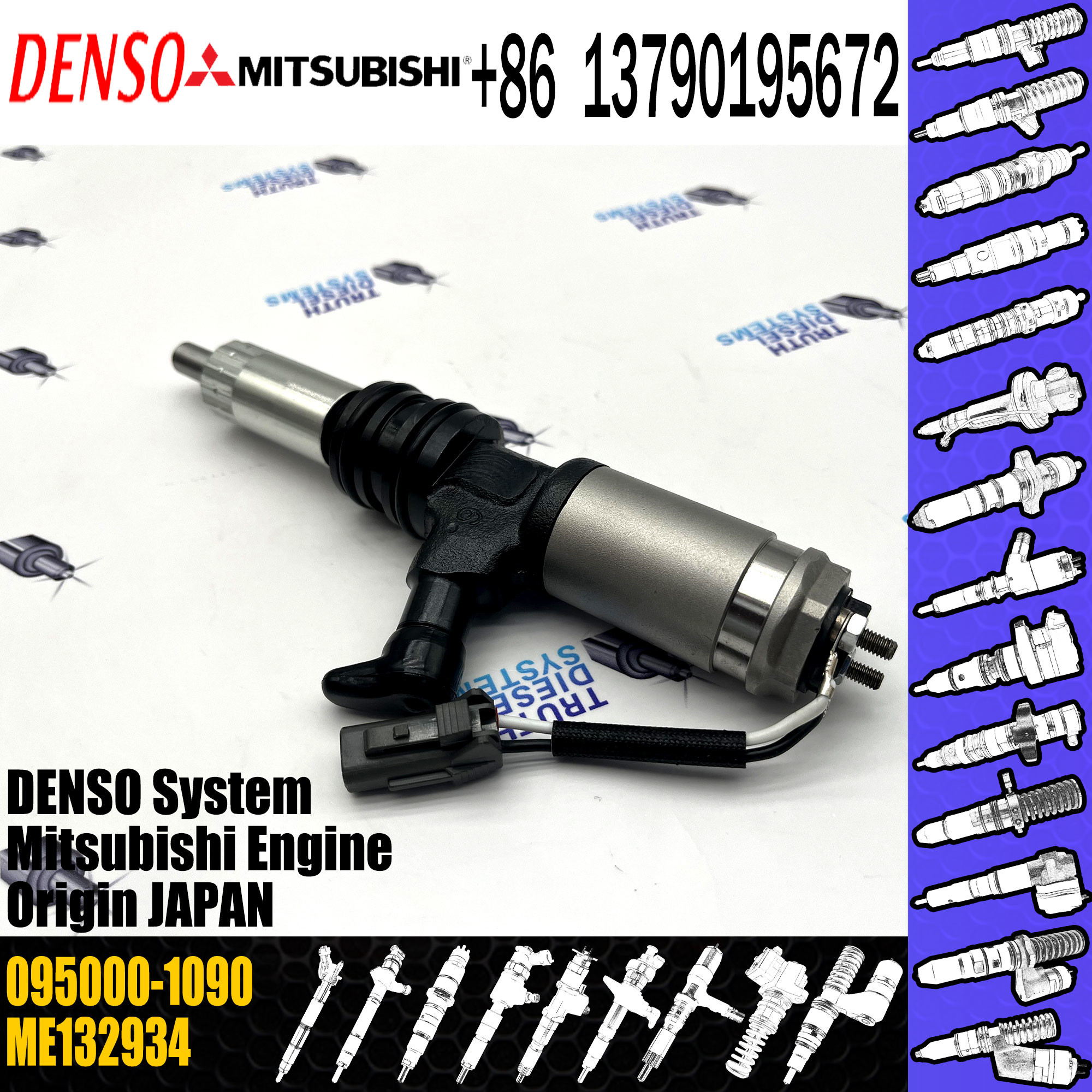 Diesel nozzle assembly common rail injector ME302566 ME132934 095000-1090