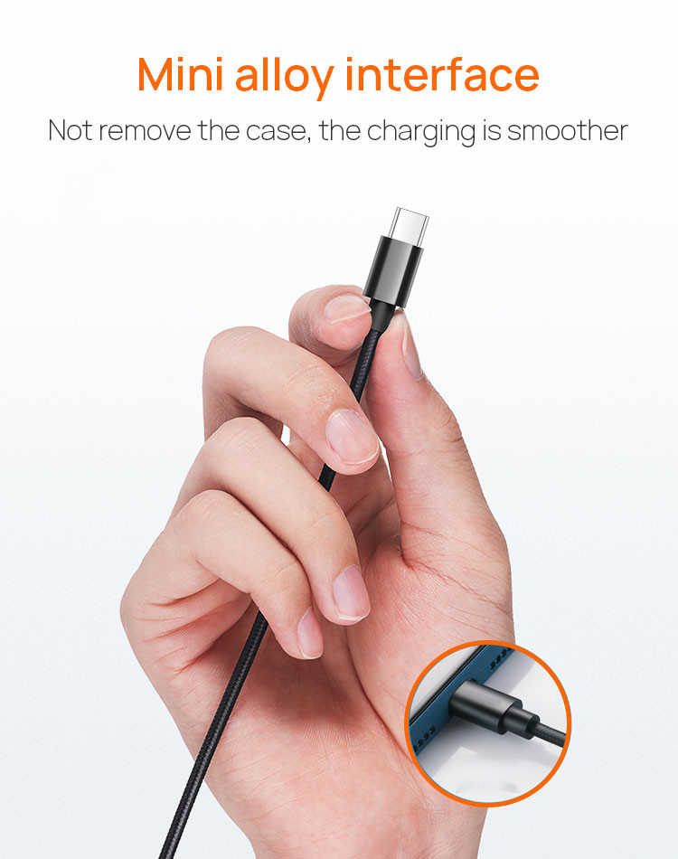 Focuses OD 4.0mm USB 3.0 Charging Cable ODM USB Type C To Type C Cable