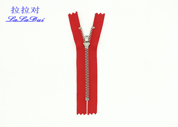 6 Inch Antique Brass Closed End Zip Red Tape Semi Auto - Lock Slider For Dress / Shoes