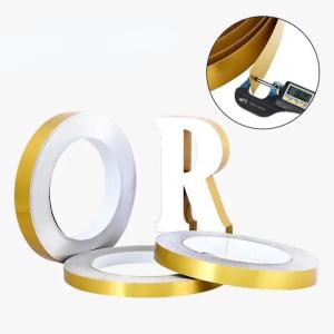 Quality 40mm Trimless Channel Letter Coil Roll Gold Channelume Signage for sale