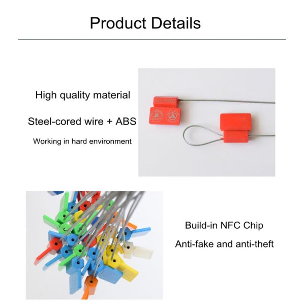 Outdoor Working NFC Tag 13.56Mhz RFID Lead Sealing Tag for Gas Cylinder And Electrical Wire