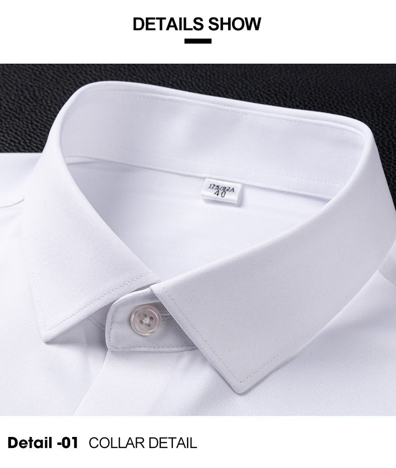 Customized Logo Printing Men's Business Cotton Shirts Formal Office Dress Plaid Shirt