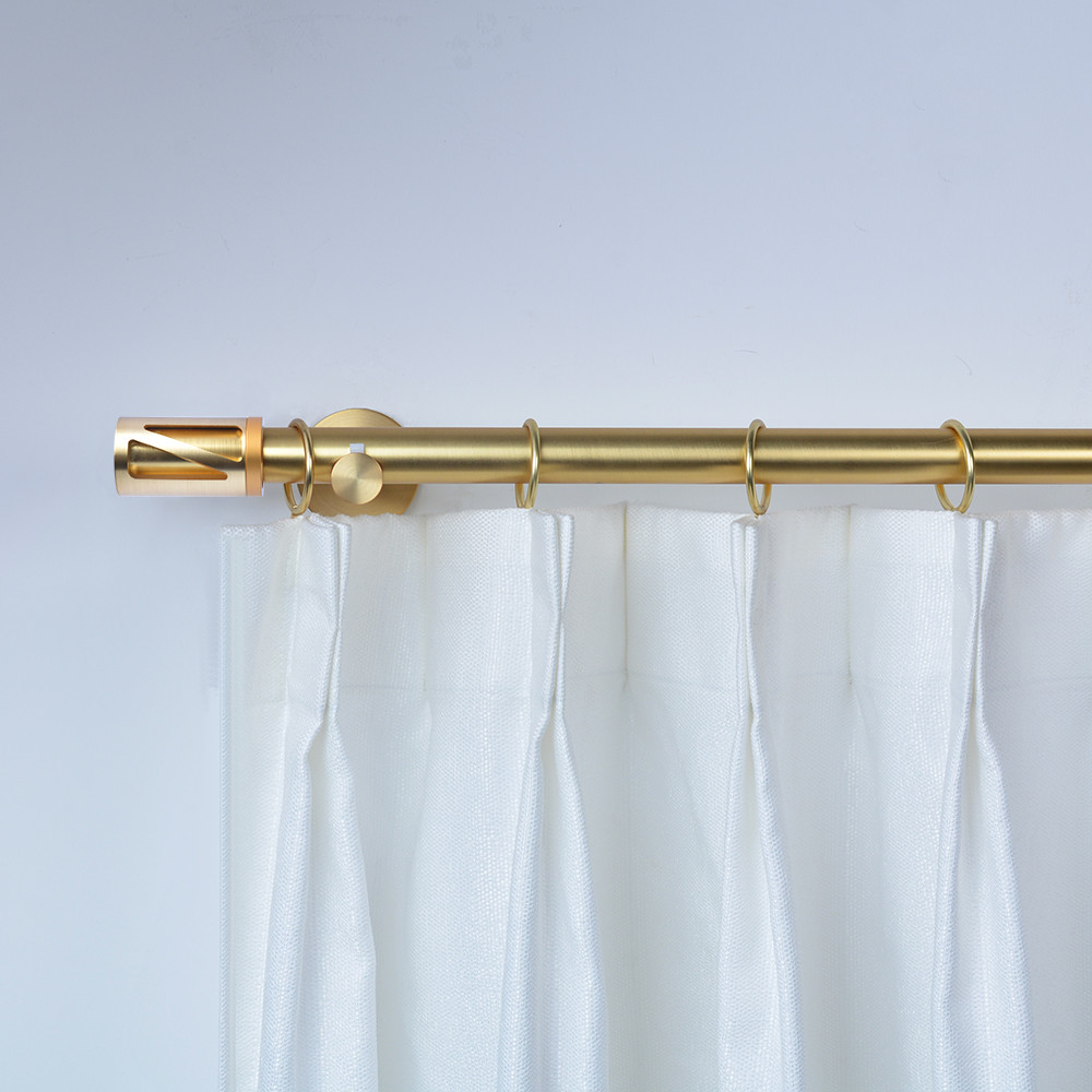 Diameter 22 mm Metal Curtain Pipe Accessories Gold Shower Curtain Rod Set For Living Room