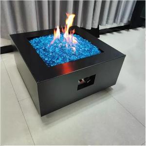 Quality High Temperature Black Color Square Steel Gas Patio Heater Fire Table for sale