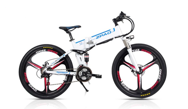 26 Inch Electric Folding Bike With 12.8AH Lithium Battery Aluminium Alloy Frame