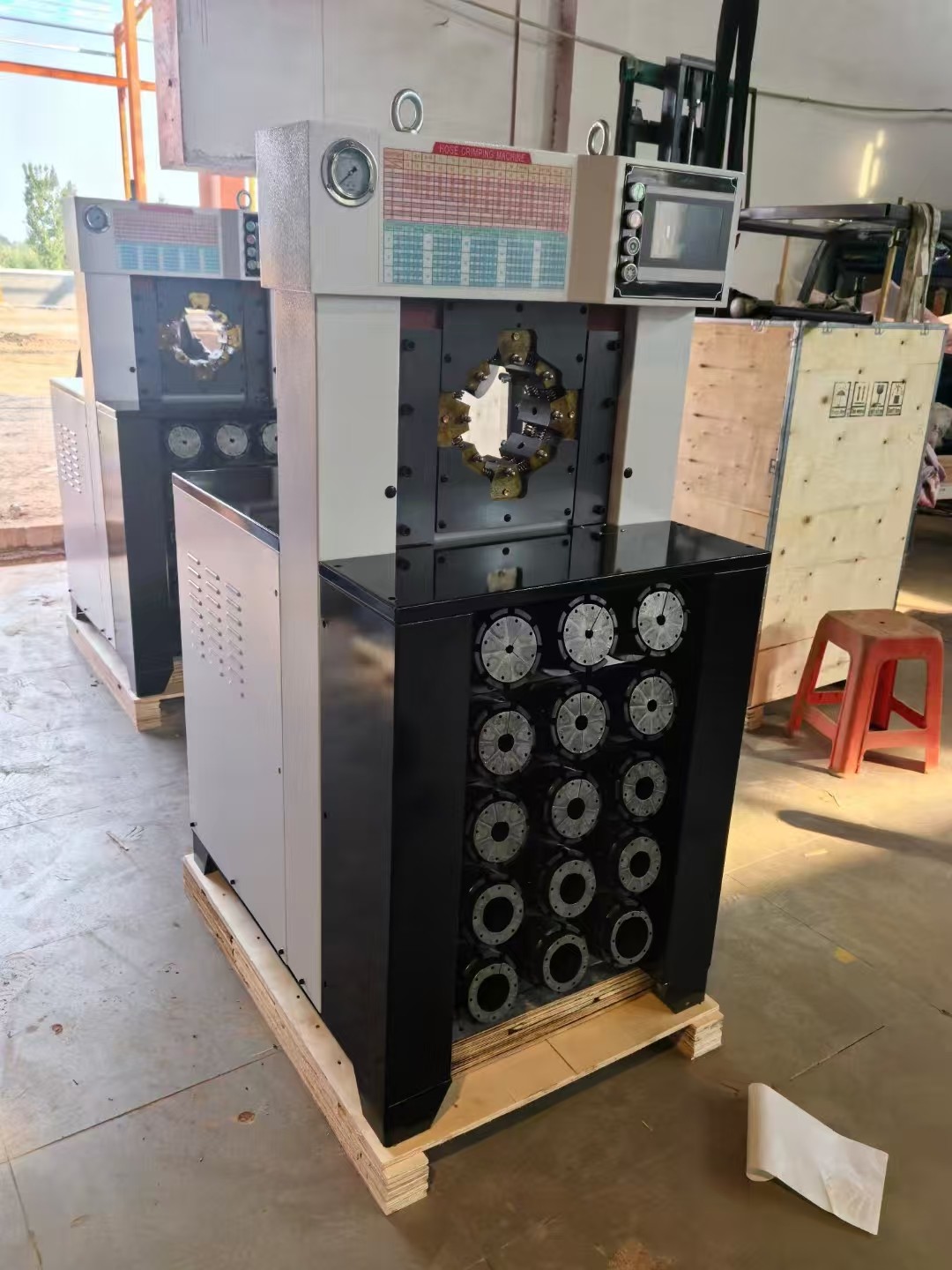 Super Thickness 3 Inch With 15 Dies 6-76mm Blue Color AC Hose Crimping Machine With Withhold Faster Crimping Force 650T