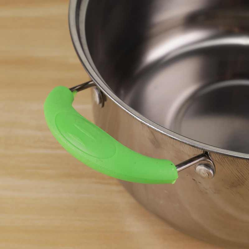 Quality Stainless Steel 5pcs Cookware Set Soup Pot for Cooking with Green Handle