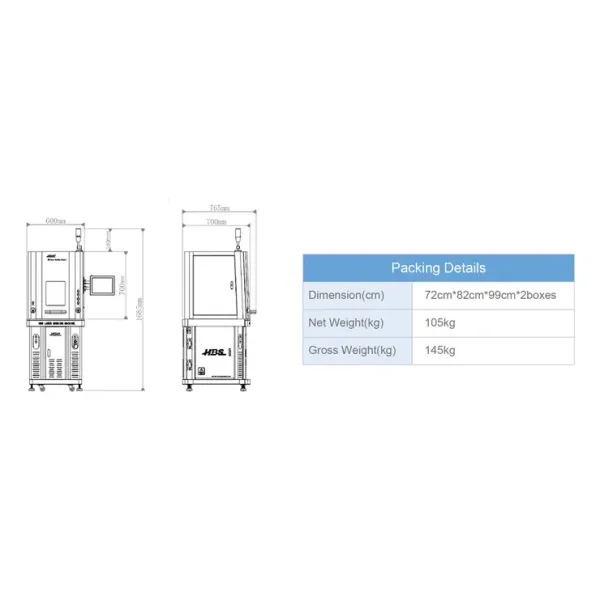 20W Fiber Laser Marking Machine Fully Enclosed