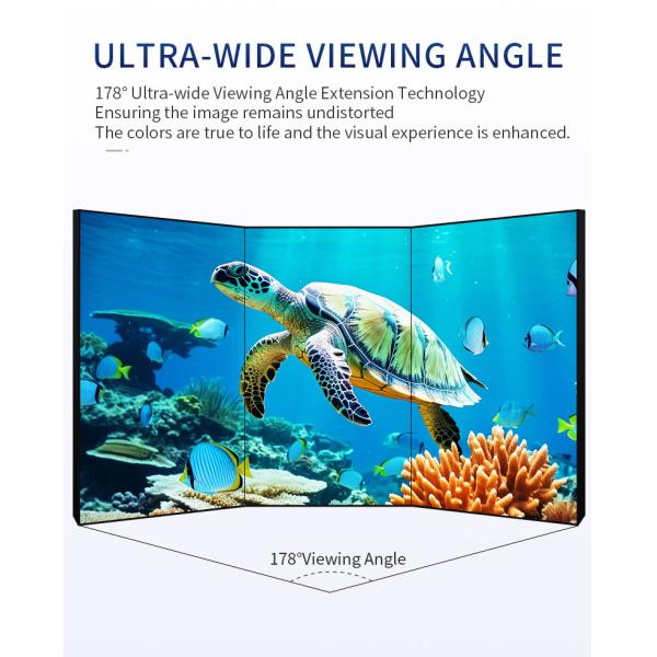 Ultra-Narrow Bezel Splicing Screen 16 9 Screen Ratio 178° Visual Angle Minimum Seamless 0.88mm Gap