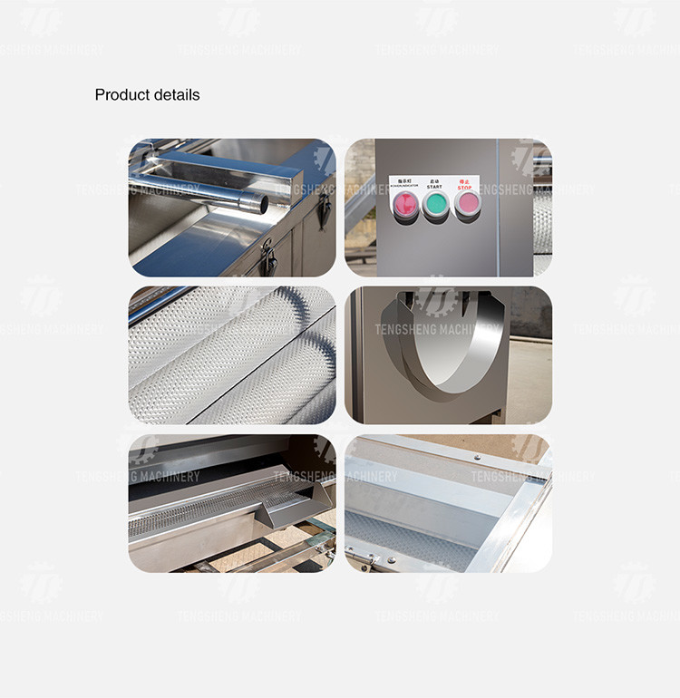 1500KG/H Hair stick cleaning and peeling machine Fruit and vegetable washing machine sweet potato peeling and washing ma