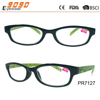 Fashionable reading glasses with plastic frame ,suitable for women and men