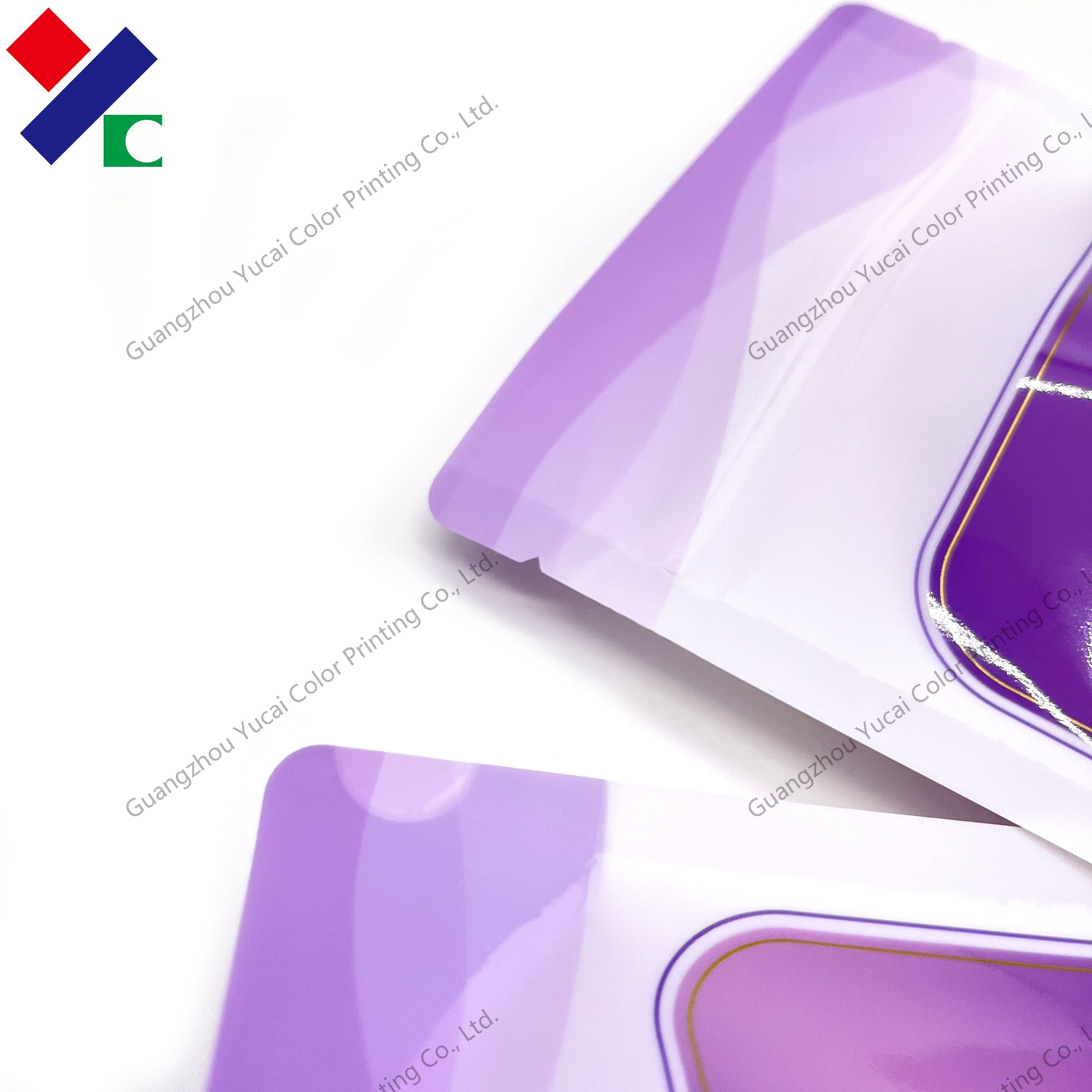 Ny Pe Strench Material Stiff Standing Pouch With Zipper Hanghole Easy Tear