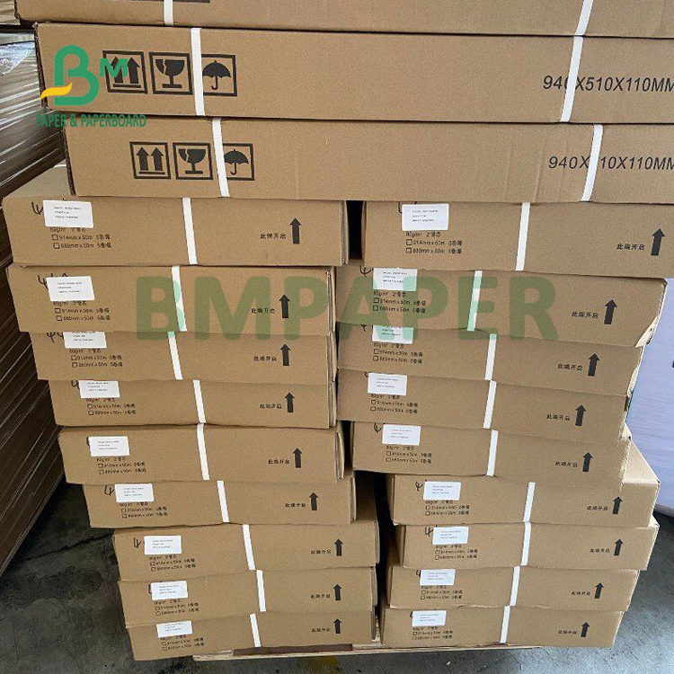 80gsm Single - Sided Blueprint Paper For CAD Printers 30'' x 50yards 2'' Core