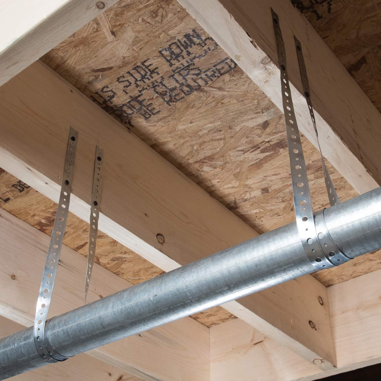 Builders All Round Band 10 Meter Roll of Galvanised Steel Strap with Perforated Holes
