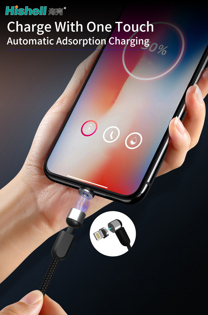 720 Degree Stable Magnetic Type C Charging Cable Multiscene Portable
