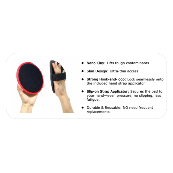 Ultra Thin Car Washing Clay Pad With Hand Strap Applicator