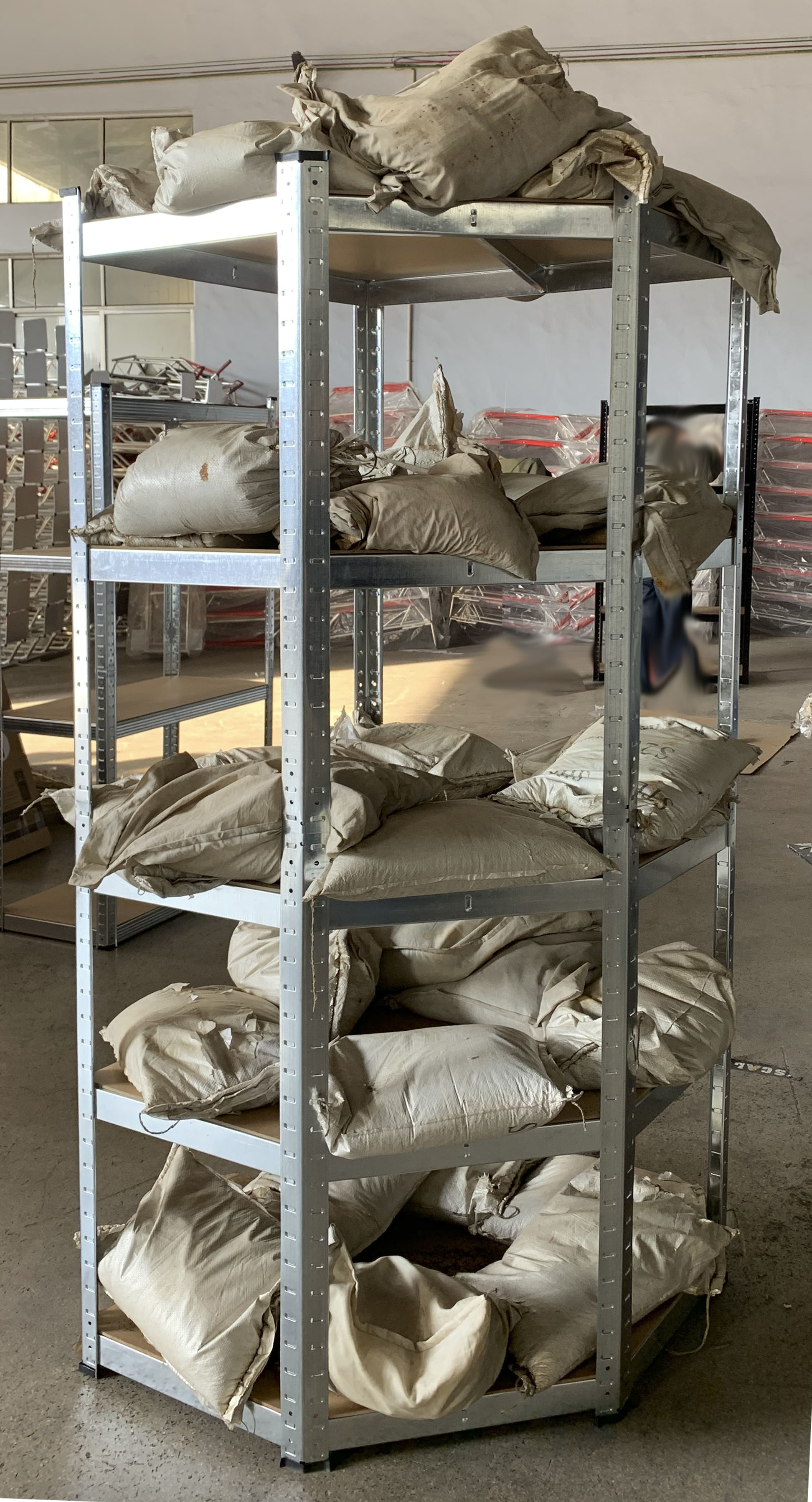 175Kgs Capacity Warehouse Use Five Layer Corner Shelf With MDF Board