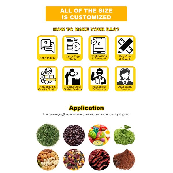 Food Grade Stand Up Pouch Plastic Packaging Bags Smell Proof Packaging Solution for Raisins Pistachios Walnut Dry Food