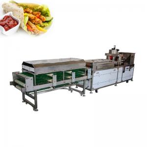 Quality 304 Stainless Steel 1000pcs/Hour Tortilla Production Line With PTFE Belt for sale