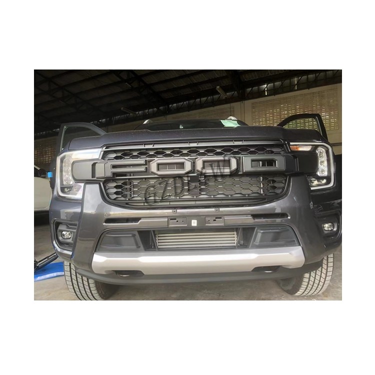 ABS Front Grill Mesh For Ford Ranger 2022 2023 Accessories T9 MK4 PX4 High Version XLT Wildtrak Sport Pickup