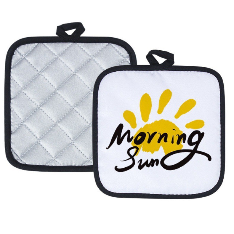 Kitchen Accessories Sublimation Heat Insulation Pot Pad With Black Edge For Kitchen